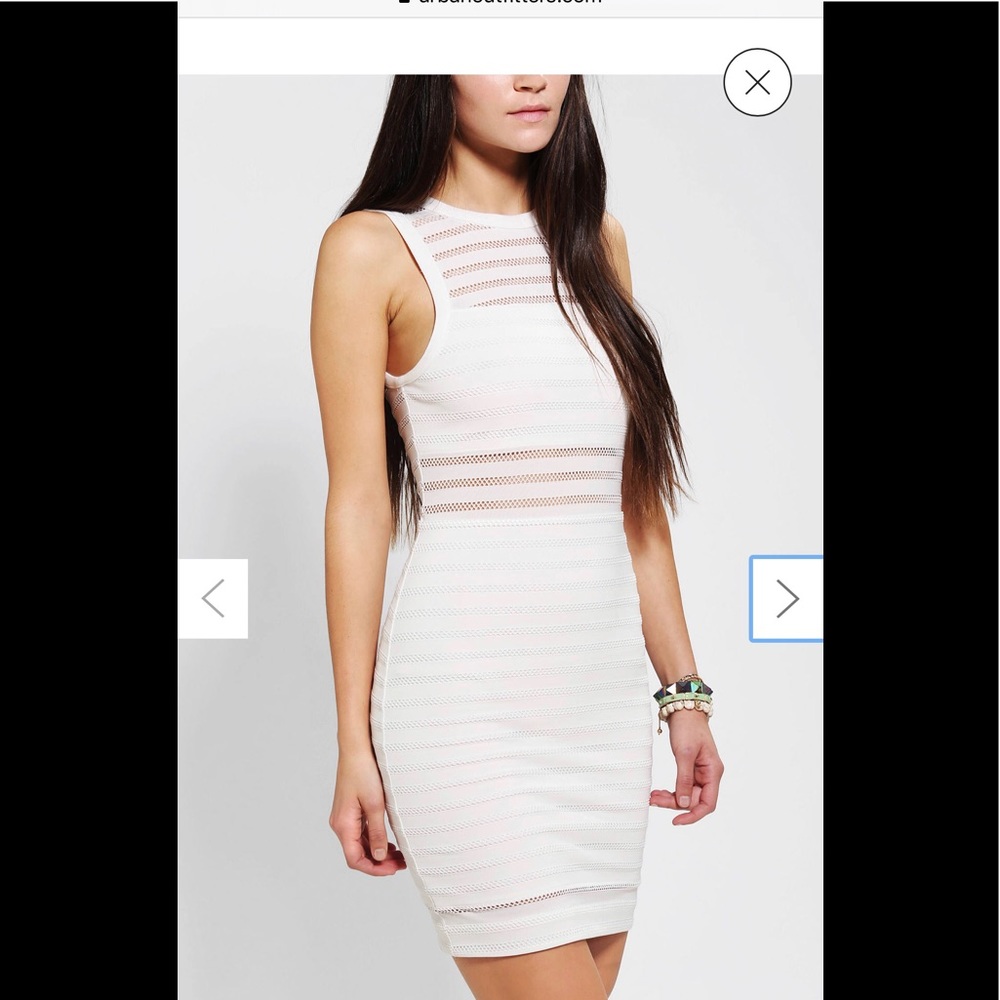 UO Silence + Noise Illusion Stripe Bodycon Dress